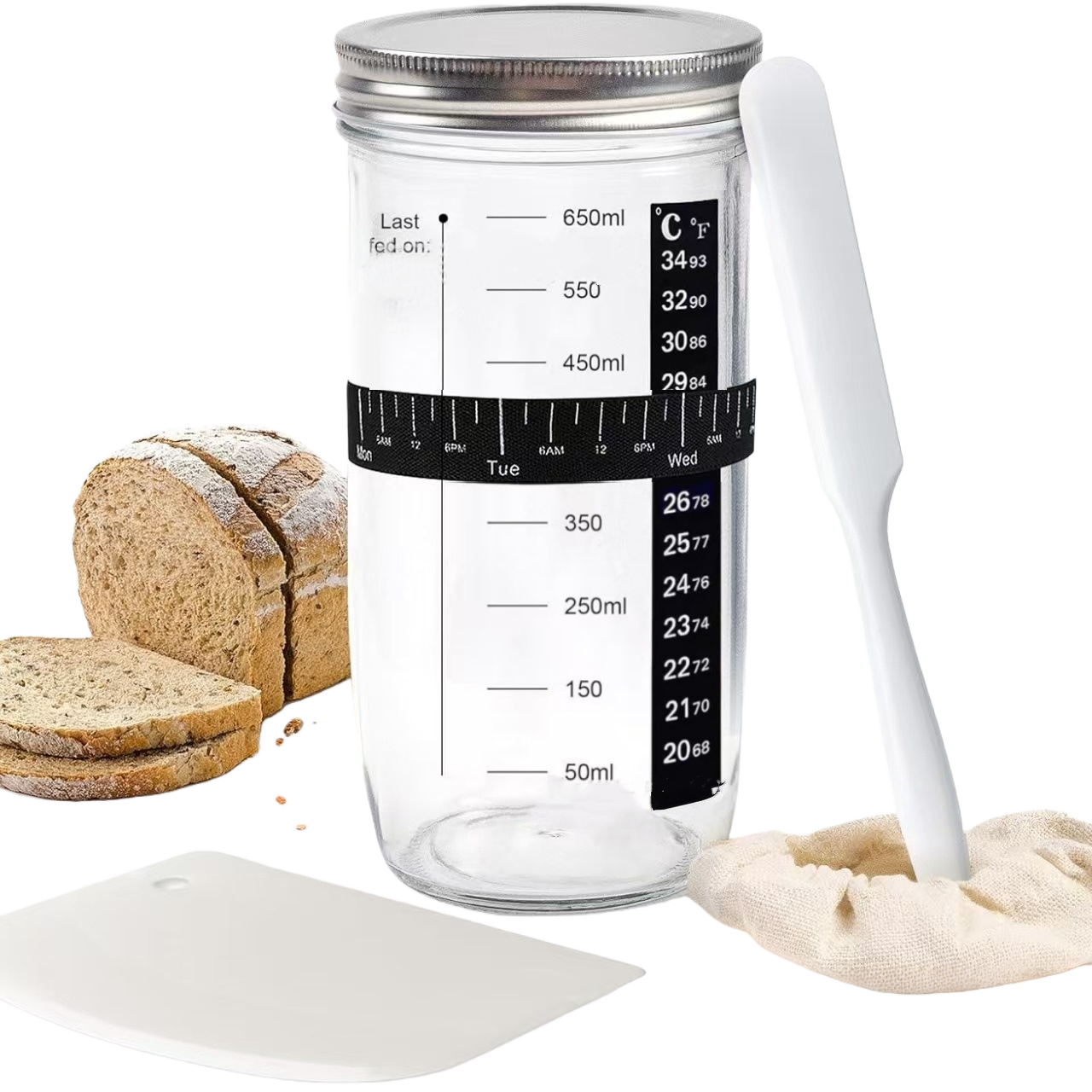 Lemuugo Smart Mug Warmer with Gravity Induction Heating, USB Powered, Temperature Control, 24H Timer, Anti-Scald for Tea, Coffee, Beverages,Sourdough Fermentation+24 oz Sourdough Starter Jar