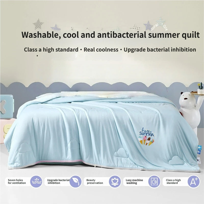 Washable Cooling Summer Comforter – Antibacterial Cooling Quilt Stay Cool and Comfortable All Summer Long