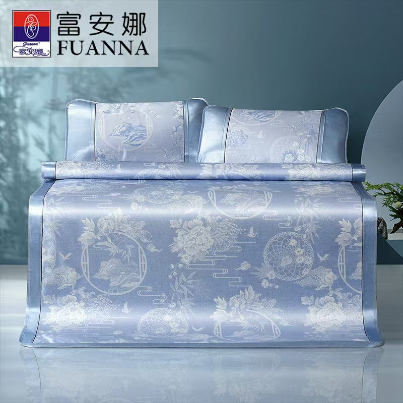 Fuanna Luxury Ice Silk Cooling Mattress Cover Set
