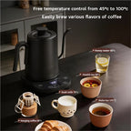 800ml Smart Gooseneck Electric Kettle with Temperature Control, 800W Pour Over Coffee Kettle, Keep Warm, LCD Display, Precision Brewing for Coffee & Tea