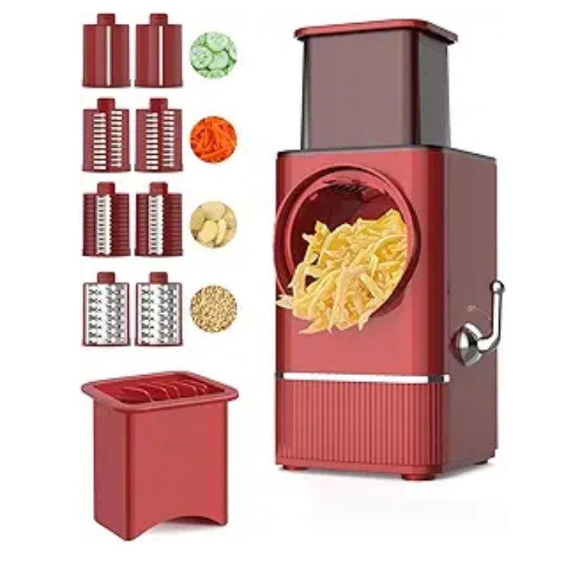 5 In 1 Electric vegetable slicer，Electric Cheese Grater Salad Shooter, One-Touch Easy Control, Electric Grater for Vegetables, Cheeses and NutsFor Home Kitchen