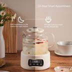 All-Glass Electric Kettle Bird's Nest Flower Tea Kettle 1.2L