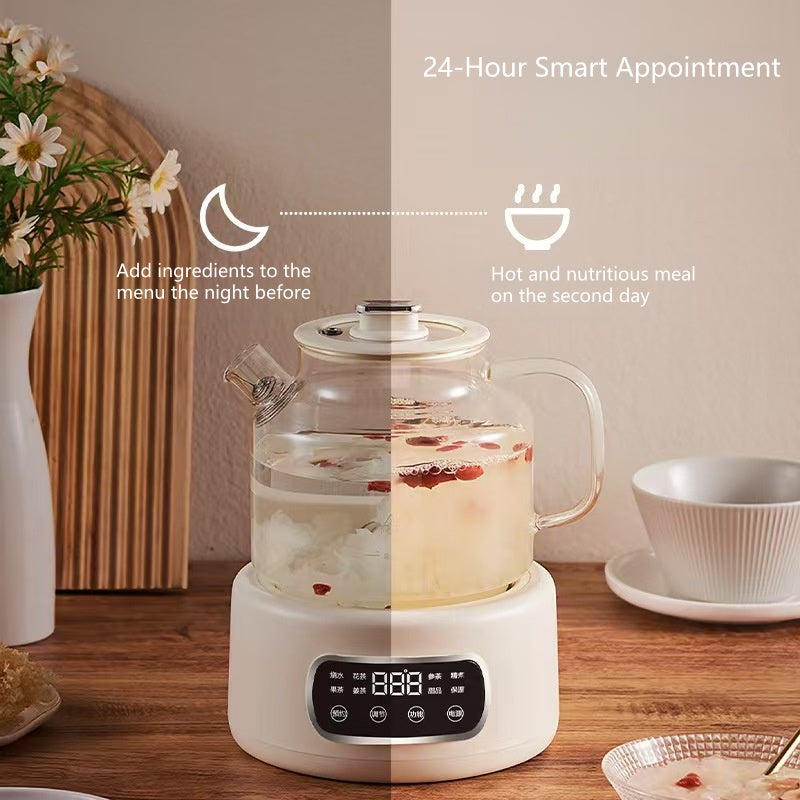 All-Glass Electric Kettle Bird's Nest Flower Tea Kettle 1.2L