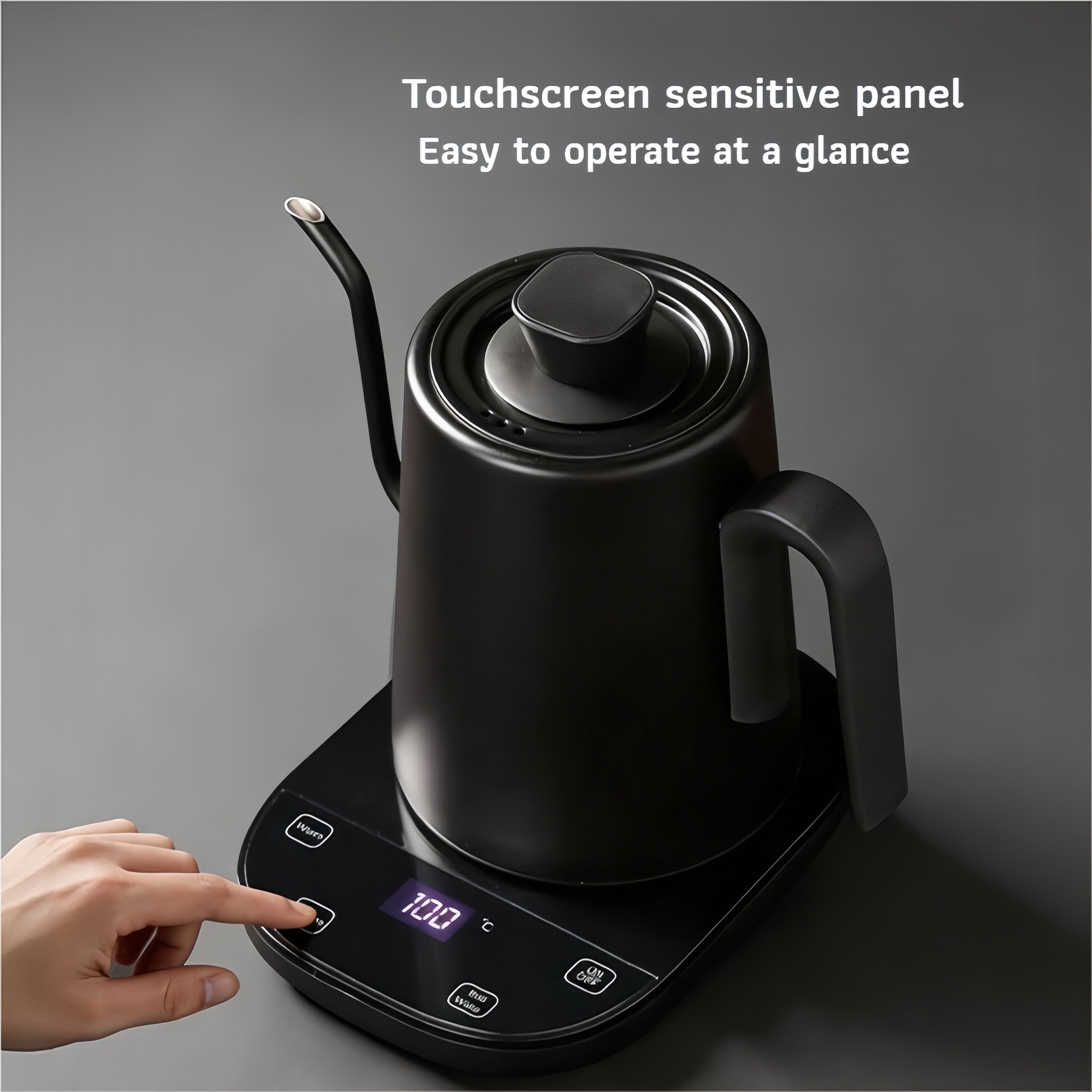 800ml Smart Gooseneck Electric Kettle with Temperature Control, 800W Pour Over Coffee Kettle, Keep Warm, LCD Display, Precision Brewing for Coffee & Tea