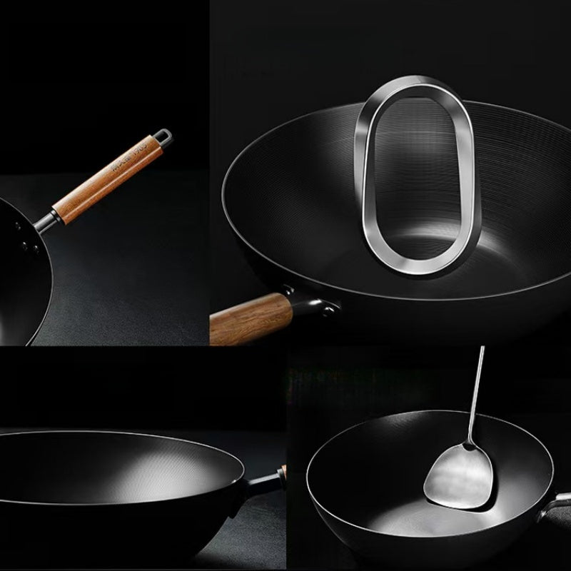 Cooker-King Japanese Extreme Iron Pan Fluorine-Free 0 Coating Wok Gas Stove Induction Cooker Universal US Stock