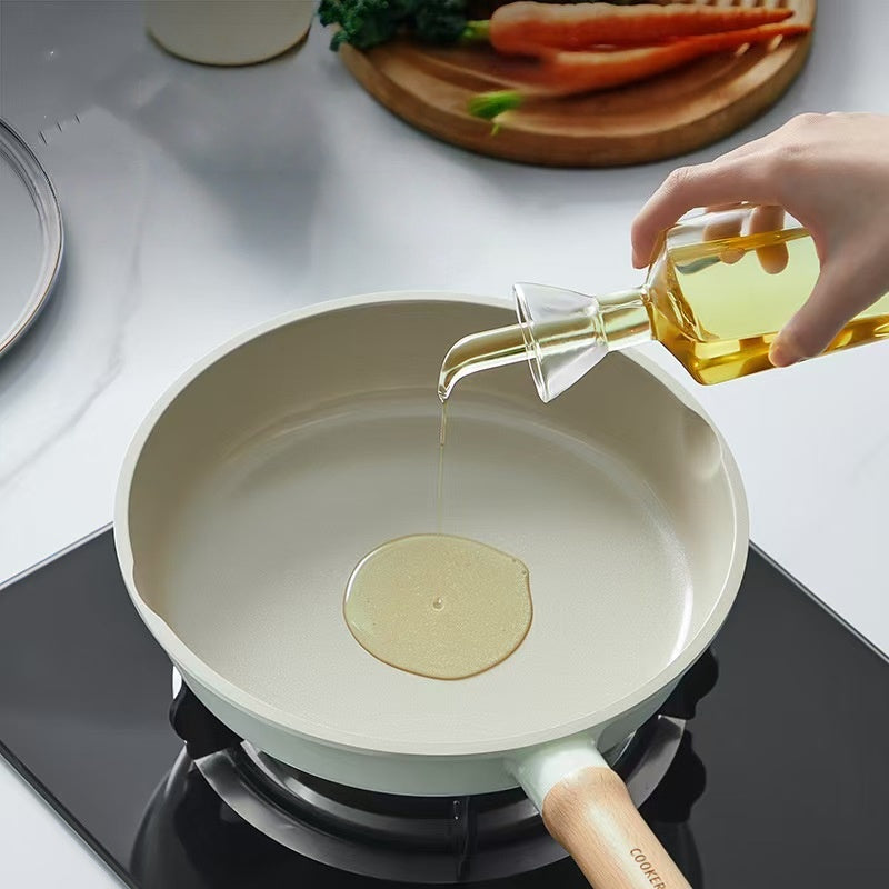 Cooker-King Non-stick frying pan wok for pan-searing steak with minimal smoke