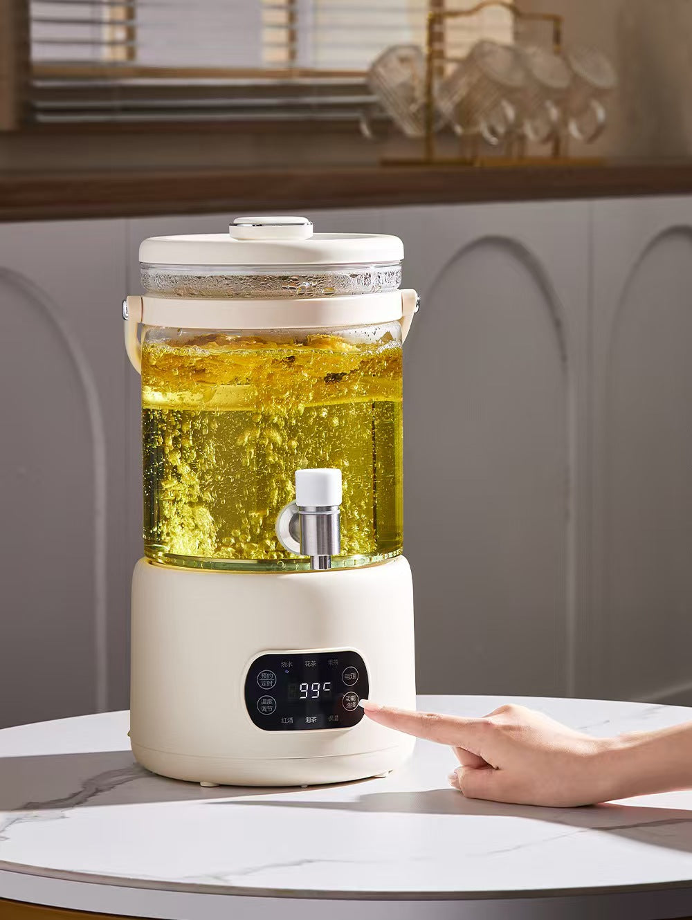 U.S. spot）Lemuugo 3L Glass Kettle, Electric Tea Kettle with