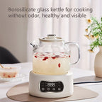 All-Glass Electric Kettle Bird's Nest Flower Tea Kettle 1.2L