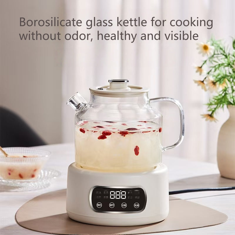 All-Glass Electric Kettle Bird's Nest Flower Tea Kettle 1.2L