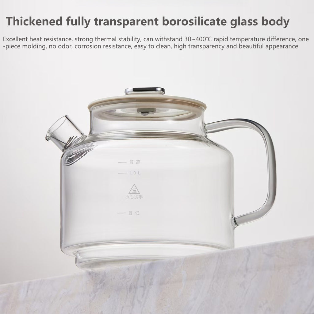 All-Glass Electric Kettle Bird's Nest Flower Tea Kettle 1.2L