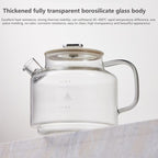 All-Glass Electric Kettle Bird's Nest Flower Tea Kettle 1.2L