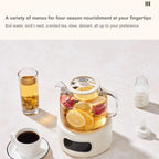 All-Glass Electric Kettle Bird's Nest Flower Tea Kettle 1.2L