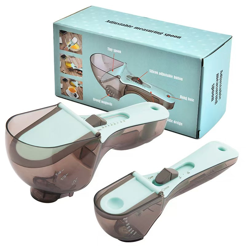Adjustable measuring spoon baking kitchen tool