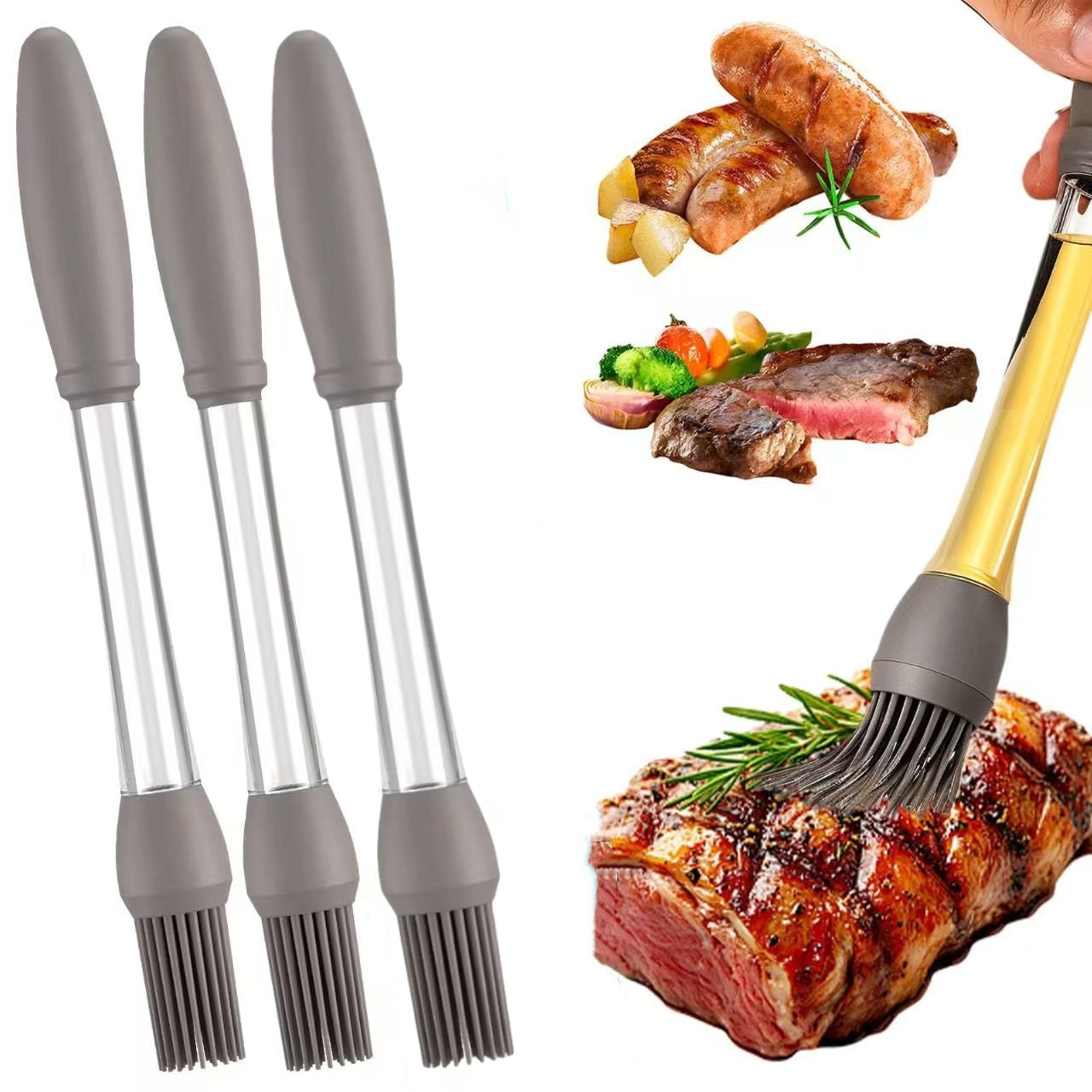 3 Pack Basting Brush for Cooking Baking Grilling tool
