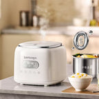 Lemuugo Smart Rice Cooker, 2.5L Capacity, Digital Display, 400W, White