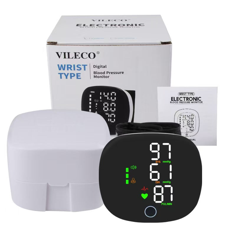 Wrist-type blood pressure monitor  Rechargeable English Voice