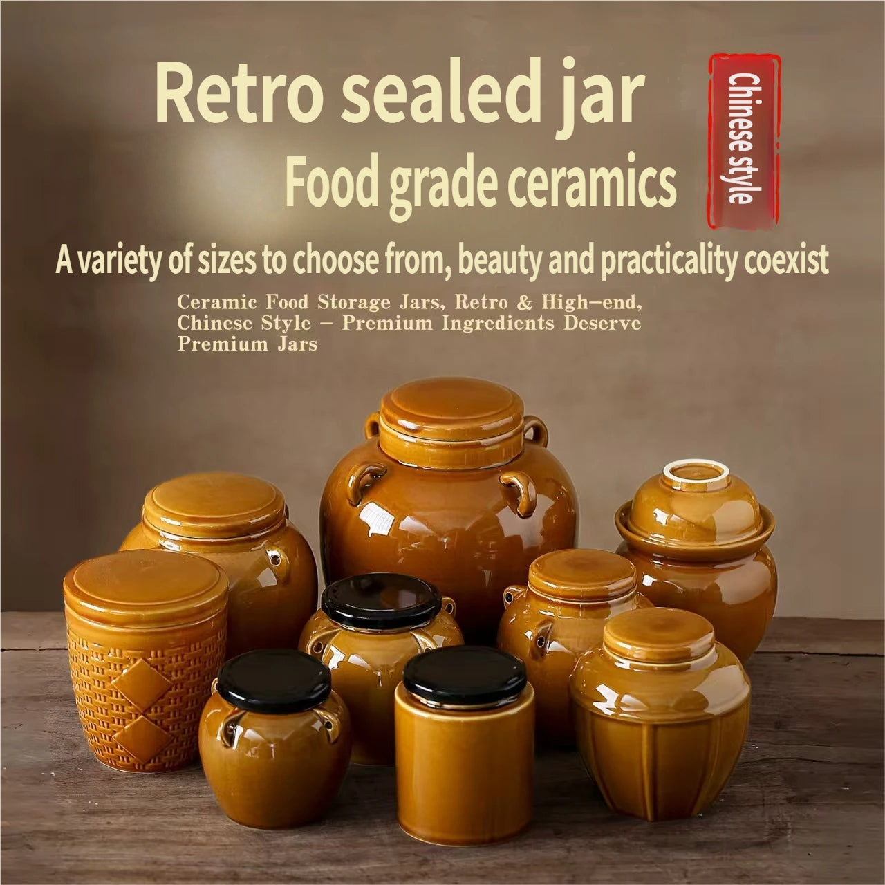 Kimchi jars, earthenware pots, honey jars, chili jars, rice wine jars, airtight containers