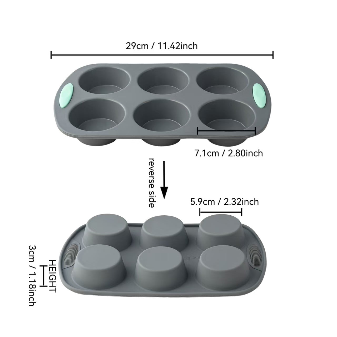 DIY Silicone Baking tools, 6-Cavity Cake pan Mold, Jelly Pudding Donut Pan, Swirl Pan, Pumpkin Pan, Round Cup