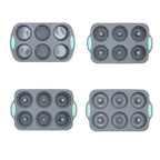 DIY Silicone Baking tools, 6-Cavity Cake pan Mold, Jelly Pudding Donut Pan, Swirl Pan, Pumpkin Pan, Round Cup