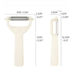 4-in-1 Multifunctional Peeling Knife Set, White, Vegetable Fruit Peeler with Double-Sided Sharp 3D Blade, Comfortable Grip