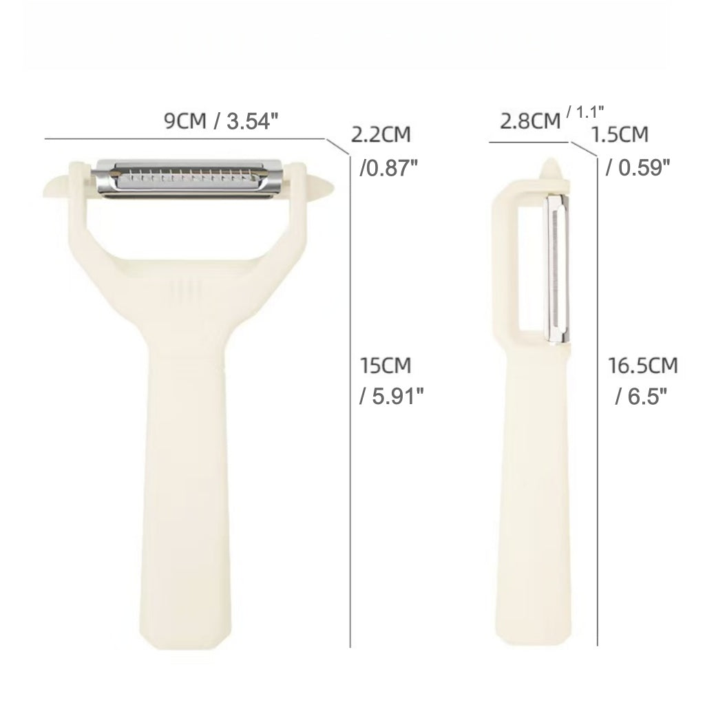4-in-1 Multifunctional Peeling Knife Set, White, Vegetable Fruit Peeler with Double-Sided Sharp 3D Blade, Comfortable Grip