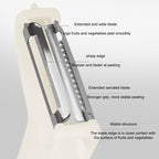 4-in-1 Multifunctional Peeling Knife Set, White, Vegetable Fruit Peeler with Double-Sided Sharp 3D Blade, Comfortable Grip