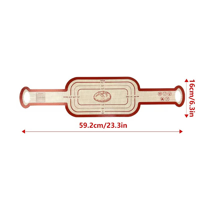 Premium Silicone Baking Mat Set – Extra Large Non-Stick Pastry Mat with Measurements, Rolling Pin Mat & Bread Shaping Mat | Food Grade Reusable Dough Mat for Baking, Pizza, Bread & Cookies