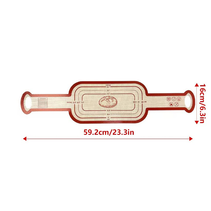Premium Silicone Baking Mat Set – Extra Large Non-Stick Pastry Mat with Measurements, Rolling Pin Mat &amp; Bread Shaping Mat | Food Grade Reusable Dough Mat for Baking, Pizza, Bread &amp; Cookies