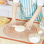 Premium Silicone Baking Mat Set – Extra Large Non-Stick Pastry Mat with Measurements, Rolling Pin Mat & Bread Shaping Mat | Food Grade Reusable Dough Mat for Baking, Pizza, Bread & Cookies