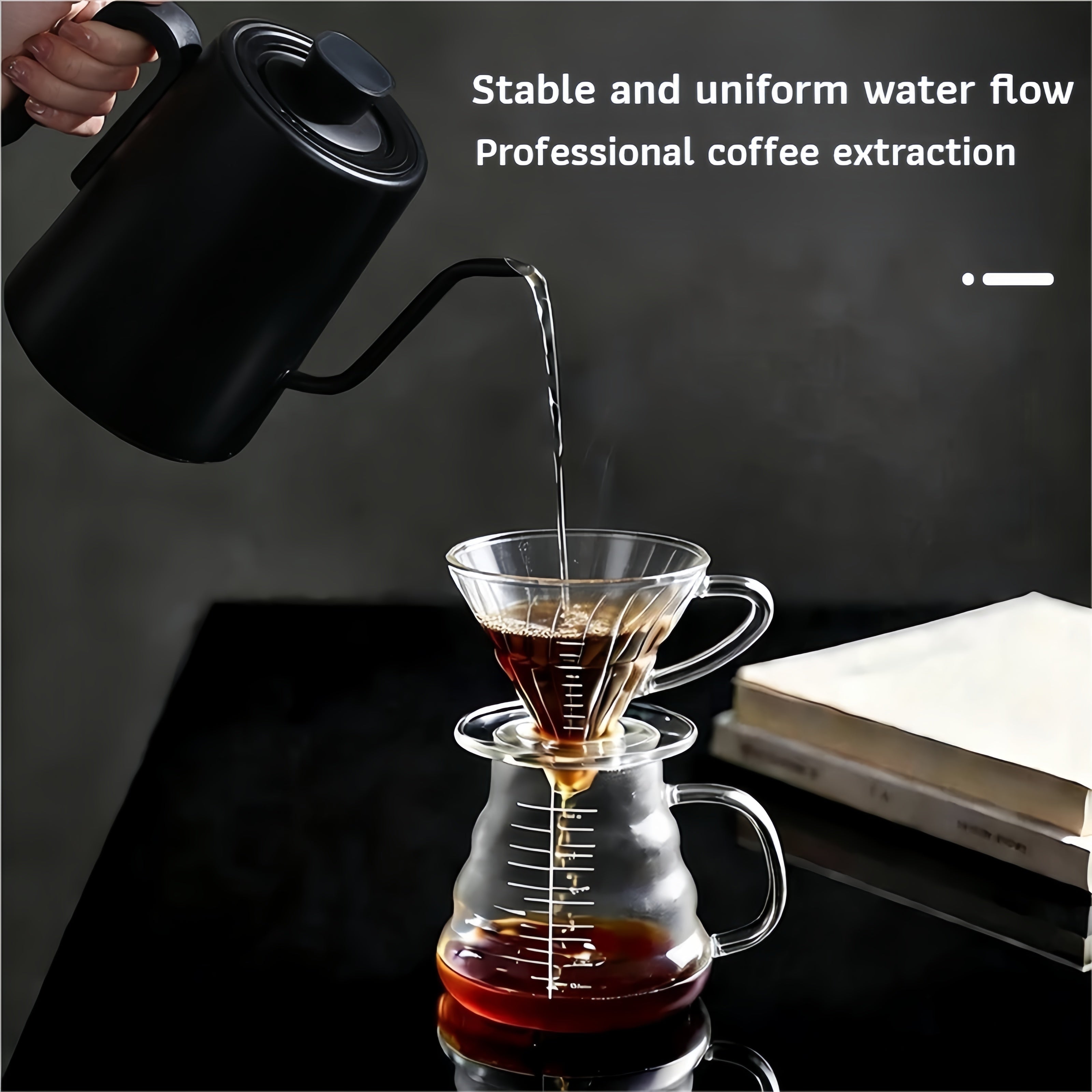 800ml Smart Gooseneck Electric Kettle with Temperature Control, 800W Pour Over Coffee Kettle, Keep Warm, LCD Display, Precision Brewing for Coffee & Tea