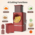 4 In 1 Electric vegetable slicer，Electric Cheese Grater Salad Shooter, One-Touch Easy Control, Electric Grater for Vegetables, Cheeses and NutsFor Home Kitchen