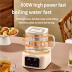 Electric Kettle with Infuser,1L All-Glass Design,600W Fast Heating Tea Maker for Loose Leaf & Herbal Drinks,Temperature Control,24H Preset Timer,Keep Warm,Stainless Steel Strainer