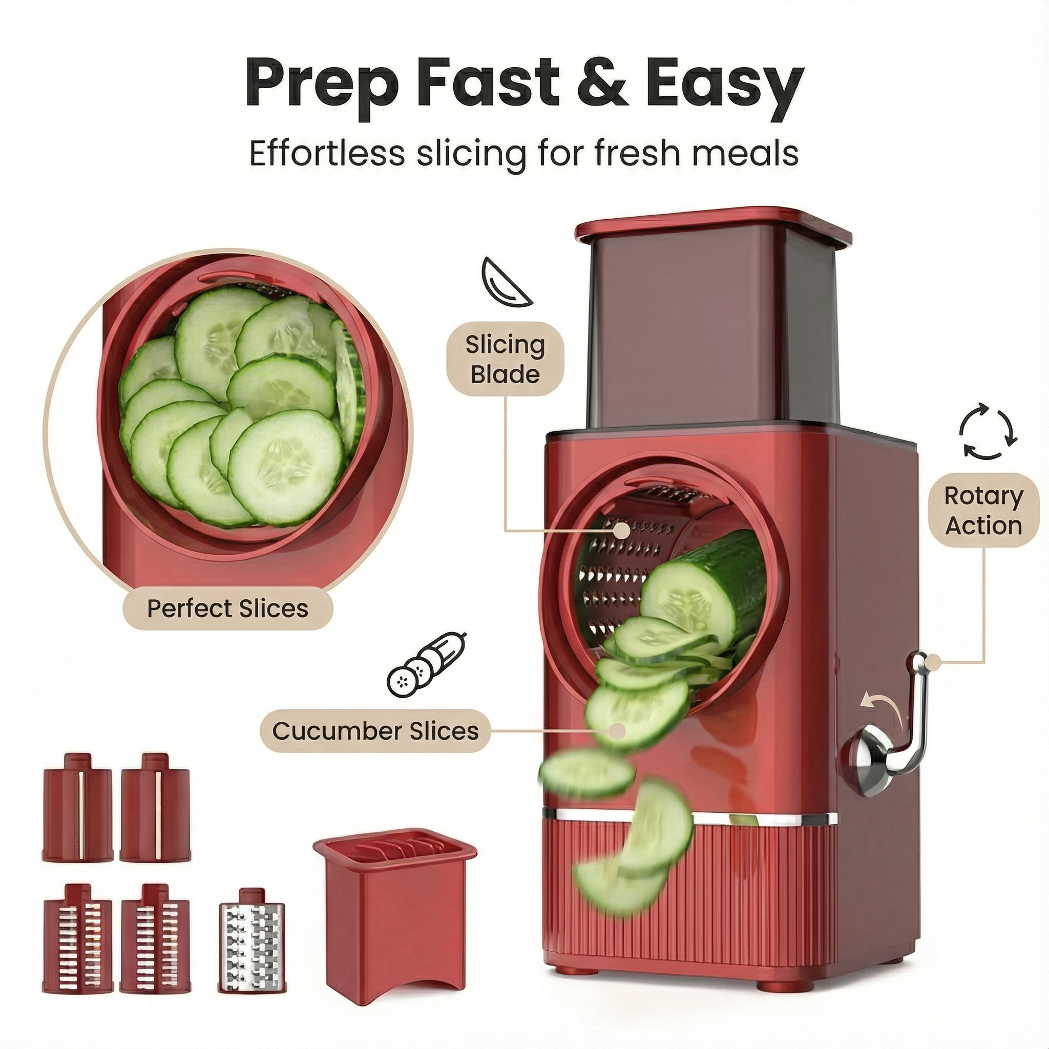 4 In 1 Electric vegetable slicer，Electric Cheese Grater Salad Shooter, One-Touch Easy Control, Electric Grater for Vegetables, Cheeses and NutsFor Home Kitchen