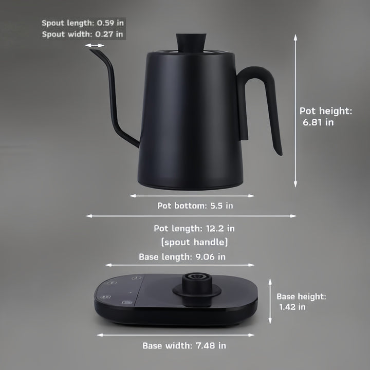 800ml Smart Gooseneck Electric Kettle with Temperature Control, 800W Pour Over Coffee Kettle, Keep Warm, LCD Display, Precision Brewing for Coffee &amp; Tea