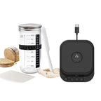 Lemuugo Smart Mug Warmer with Gravity Induction Heating, USB Powered, Temperature Control, 24H Timer, Anti-Scald for Tea, Coffee, Beverages,Sourdough Fermentation+24 oz Sourdough Starter Jar