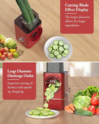 5 In 1 Electric vegetable slicer，Electric Cheese Grater Salad Shooter, One-Touch Easy Control, Electric Grater for Vegetables, Cheeses and NutsFor Home Kitchen