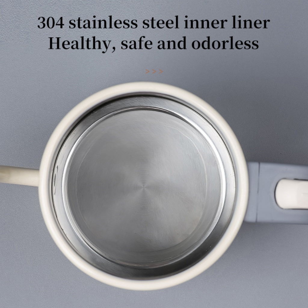 emuugo Electric Gooseneck Kettle | 0.8L Pour Over Coffee & Tea Kettle | 304 Stainless Steel, 600W Rapid Boil, White