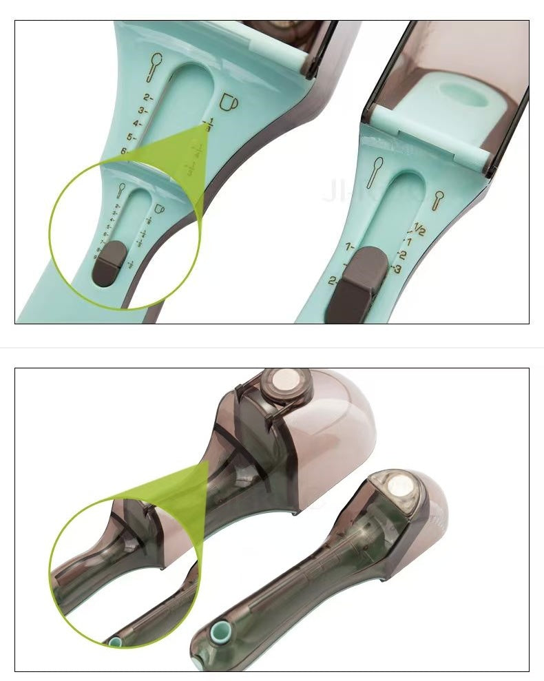 Adjustable measuring spoon baking kitchen tool