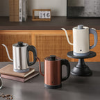 emuugo Electric Gooseneck Kettle | 0.8L Pour Over Coffee & Tea Kettle | 304 Stainless Steel, 600W Rapid Boil, White