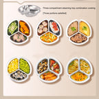 Lemuugo Electric Rice cooker, Smart Electric Hot Pot with Digital Display, 10 Cooking Functions, 24-Hour Timer, Multi-Compartment Design, 0-70KPa Pressure Cooking, Heat Preservation