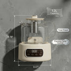 1.2L Glass Electric Tea Kettle with Infuser, Temperature Control Tea Maker for Herbal Tea & Coffee