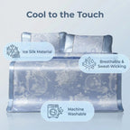 Fuanna Luxury Ice Silk Cooling Mattress Cover Set