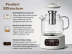 1.2L Glass Electric Tea Kettle with Infuser, Temperature Control Tea Maker for Herbal Tea & Coffee